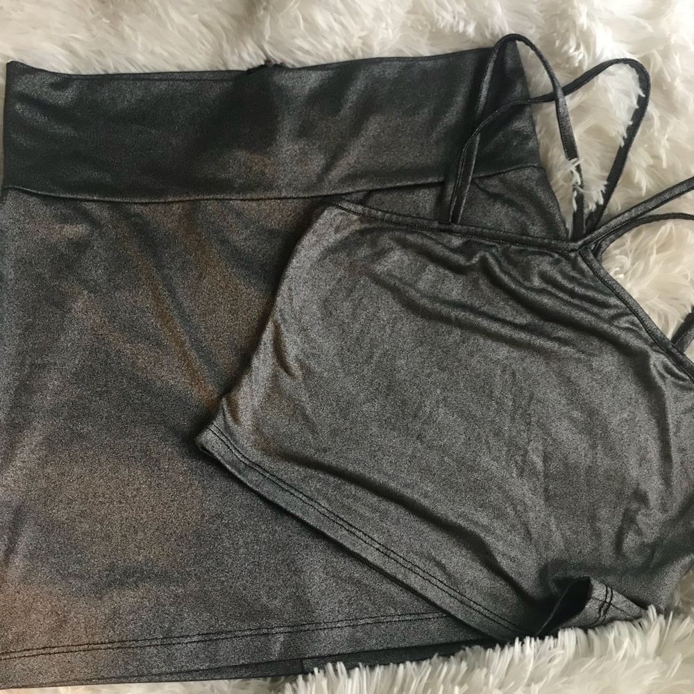 Bebe Mini Skirt & Crop top Set